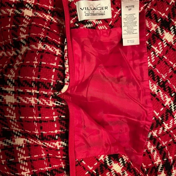 VINTAGE LIZ CLAIBORNE Tweed 2 piece Coord Set Power Suit (Skirt and Blazer!) - Picture 4 of 5